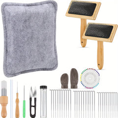 41pcs Needle Felting Kit with Wool Carders and Pad