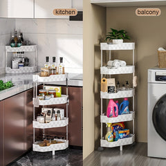 Bathroom Floor Storage Rack Kitchen Corner Rack