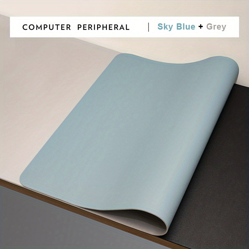 Double Sided Leather Mouse Pad Medium Office Computer Desk Pad Non-Slip 30 x 59
