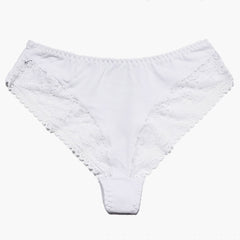 Floral Jacquard Lace Trim Panties Plus Size