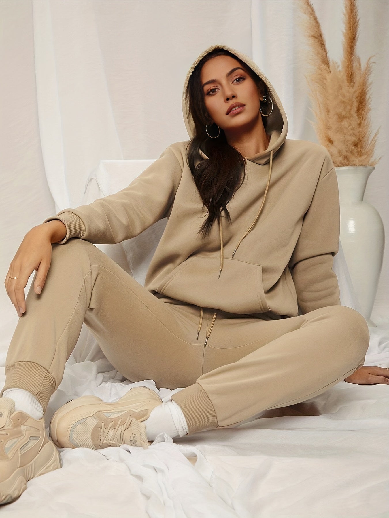 Casual Two piece Set Hoodies & Jogger Pants Outfits Women's Clothing