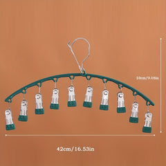 Dip Glue Sock Clip Stainless Steel Metal Hanger - 10 Clips Sock Rack