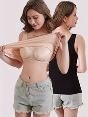 2 Sets Soft Padded Tank Tops Stretch Sleeveless Top Women's Lingerie