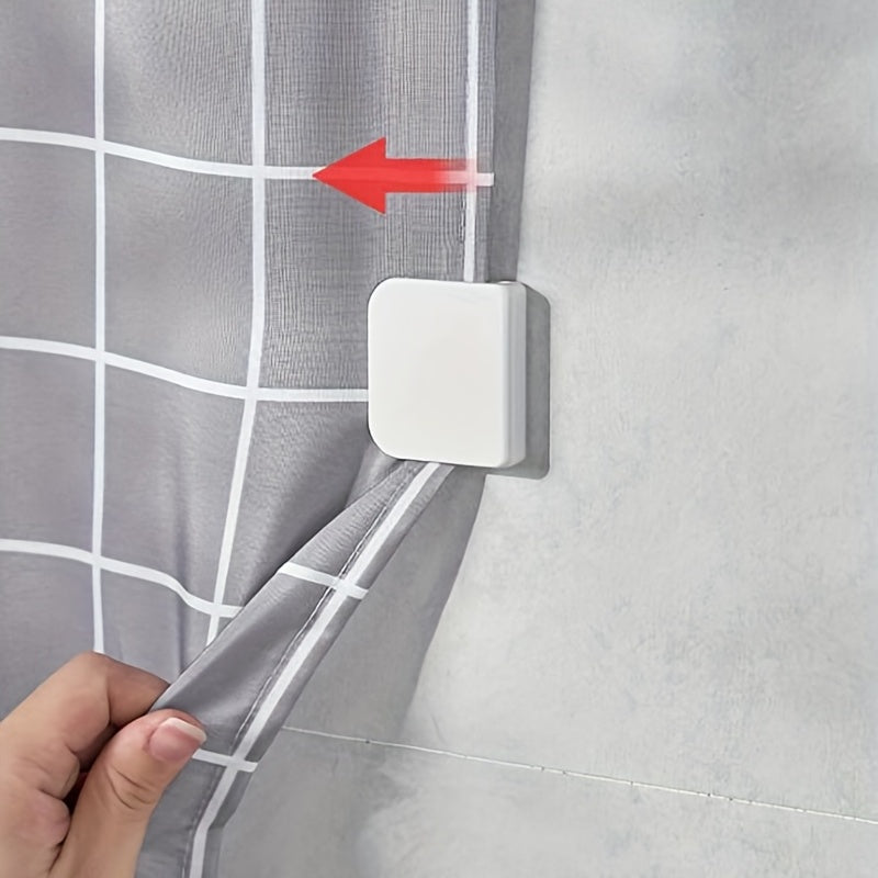 2pcs Adhesive Shower Curtain Clip Hold Up To 5kg