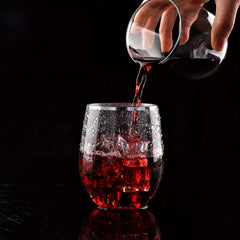 24pcs 12oz Unbreakable Stemless Wine Glasses Clear and Reusable