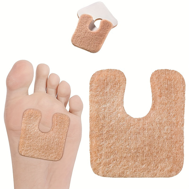 6pcs U Shaped Felt Callus Pads for Shoe Protection Foam Foot Cushion Pad