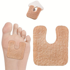 6pcs U Shaped Felt Callus Pads for Shoe Protection Foam Foot Cushion Pad