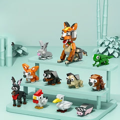 Pet Dog Animal Series Micro Blocks Toy Set