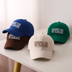 Boys Casual STAR Baseball Cap Embroidery Outdoor Accessory