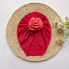 Baby Girls Flower Decor Turban Soft Hair Wrap Headband