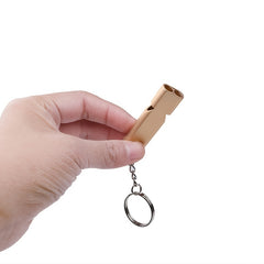 Aluminum Double Frequency Emergency Whistle with Keychain