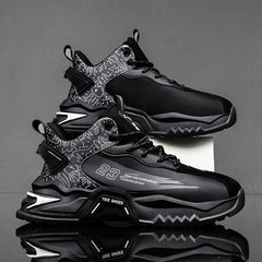 High Top Lace Up Sneakers Breathable Anti Slip Casual