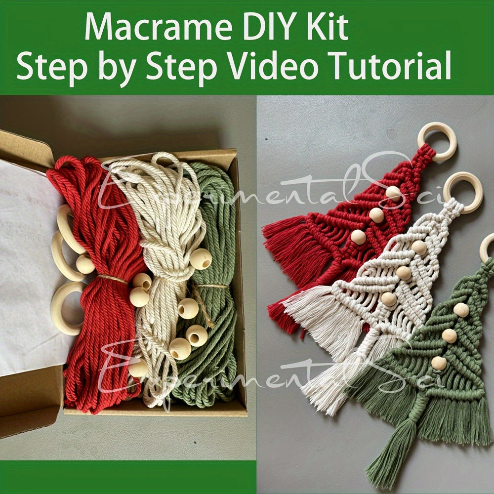 Macrame Christmas Tree DIY Kit - Perfect Gift for Beginners