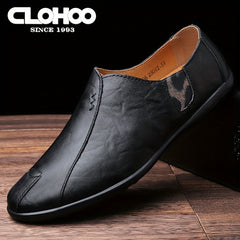 Men's Leather Loafer Shoes Comfy Slip On Shoes