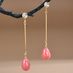 Faux Pearl Long Dangle Earrings Great Gift