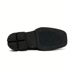 Men's Square Toe Loafer Shoes Comfy Non slip Slip On Shoes Men's Shoes