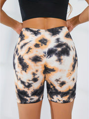 Tie Dye High Waist Yoga Shorts Women's Activewear