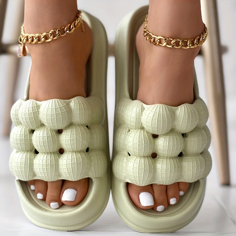 Women's Bubble Pillow Slides Soft Open Toe Non Slip Slipper