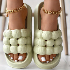 Women's Bubble Pillow Slides Soft Open Toe Non Slip Slipper