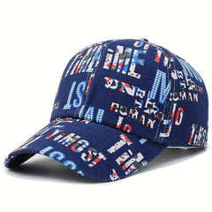 Vintage Letter Print Baseball Cap Unisex Hip Hop Couple Sun Hat Classic