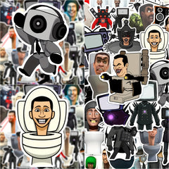 50pcs Toilet Man Series Phone Case Stickers Waterproof Decoration DIY