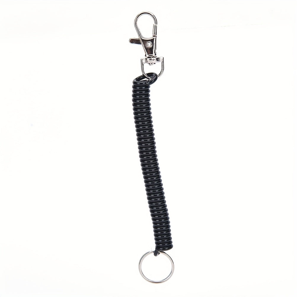 Telescopic Plastic Spring Lanyard Keychain