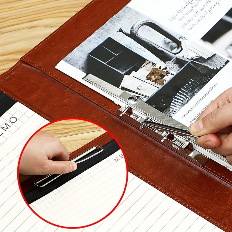 A4 Business Folder Faux Leather Storage Folder