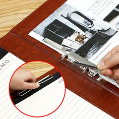 A4 Business Folder Faux Leather Storage Folder