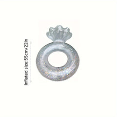 Inflatable Shell Back Swimming Ring with Glitter