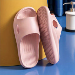 Women's Solid Pillow Slides Open Toe Non slip Home Slide Shoes
