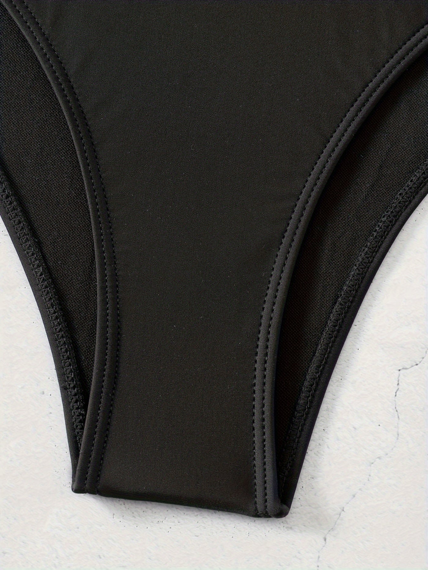 Sexy Swimsuit Solid Chain One Piece Bathing Suit