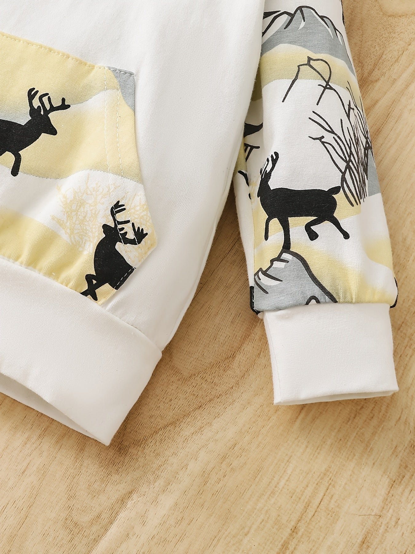 Toddler Baby Boys Deer Printed Hoodie and Pants Christmas Outfits