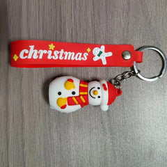 1pc Cartoon Key Chain Keyring Pendant Ornament Christmas Gift