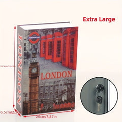 Simulation Book Safe Box With Key Portable Storage