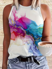 Tie Dye Marble Print Tank Top