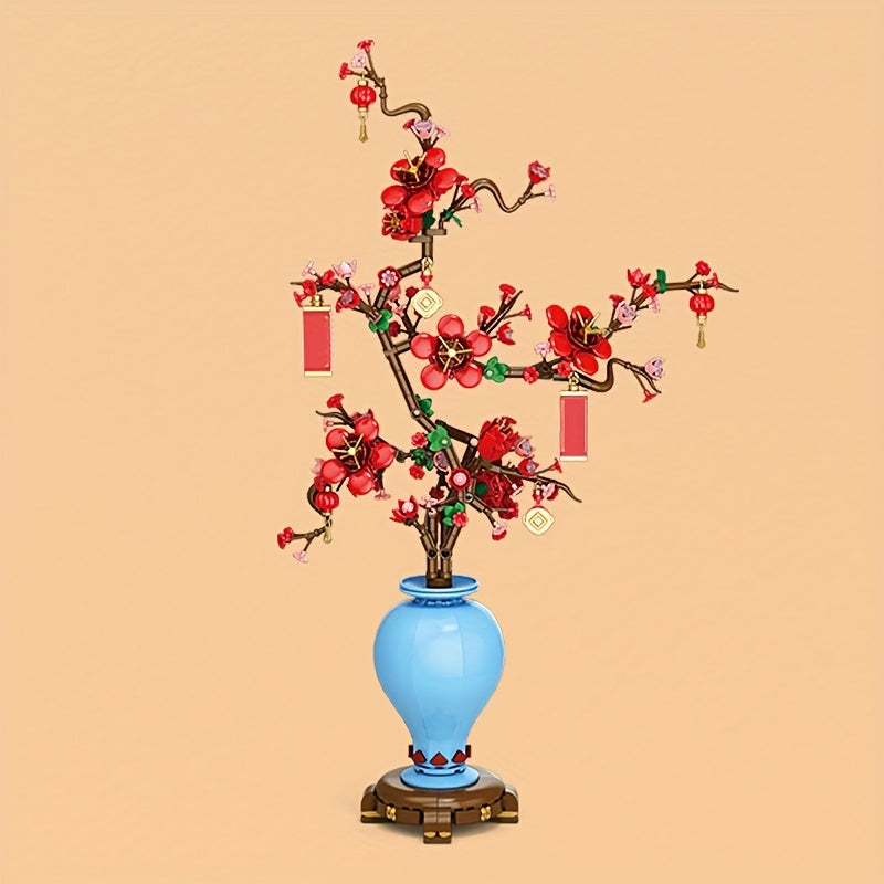Chinese Spring Building Block Immortal Flowers DIY Ornaments