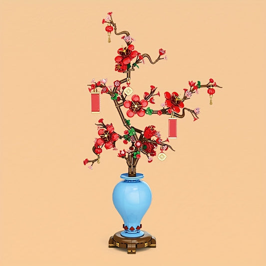 Chinese Spring Building Block Immortal Flowers DIY Ornaments