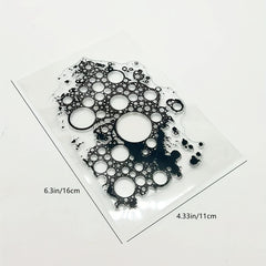 Round Stamp Painting Tool DIY Scrapbooking Decoration Silicone Transparent Stamp