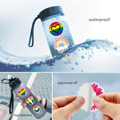 100pcs Gay Pride Stickers Rainbow Designs Scrapbooking Diaries Bottles Hard Hats