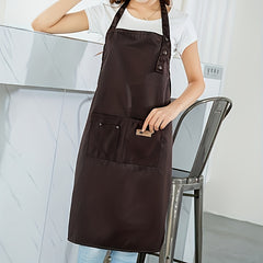 Hanging Neck Apron Tie Waist for Work Uniform