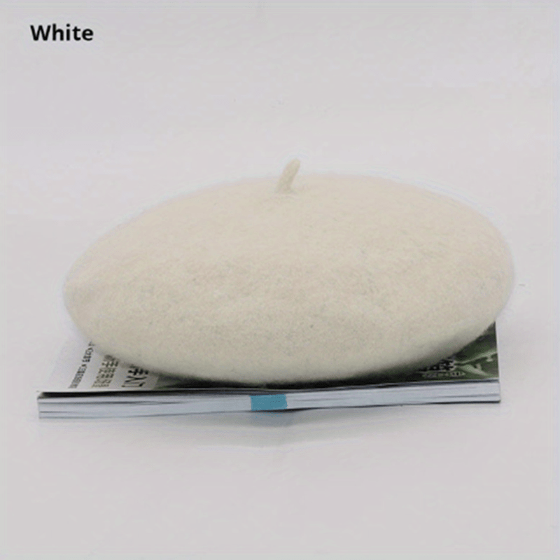 Kids Winter Berets Wool Painter Hats Retro Warm Knitted Hats