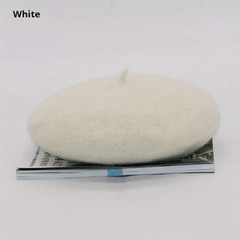 Kids Winter Berets Wool Painter Hats Retro Warm Knitted Hats