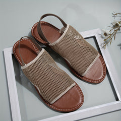 Women's Mesh Sandals Faux Leather Ankle Strap Shoes