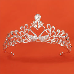 Sparkling Crystal Crown Princess Tiara Golden Wedding Headband