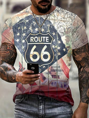 Men's Casual Street Style Stretch Tee Shirt For Summer