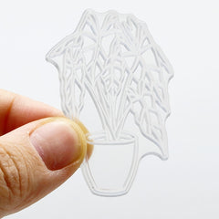 Flowerpot Plants Flowers Stamp for Card Making