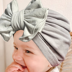 Candy Colored Nylon Bow Baby Hat For All Seasons