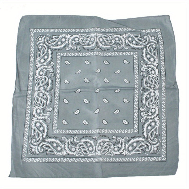 Flower Print Scarf Hip Hop Bandana Square Scarf Headband Sacrf
