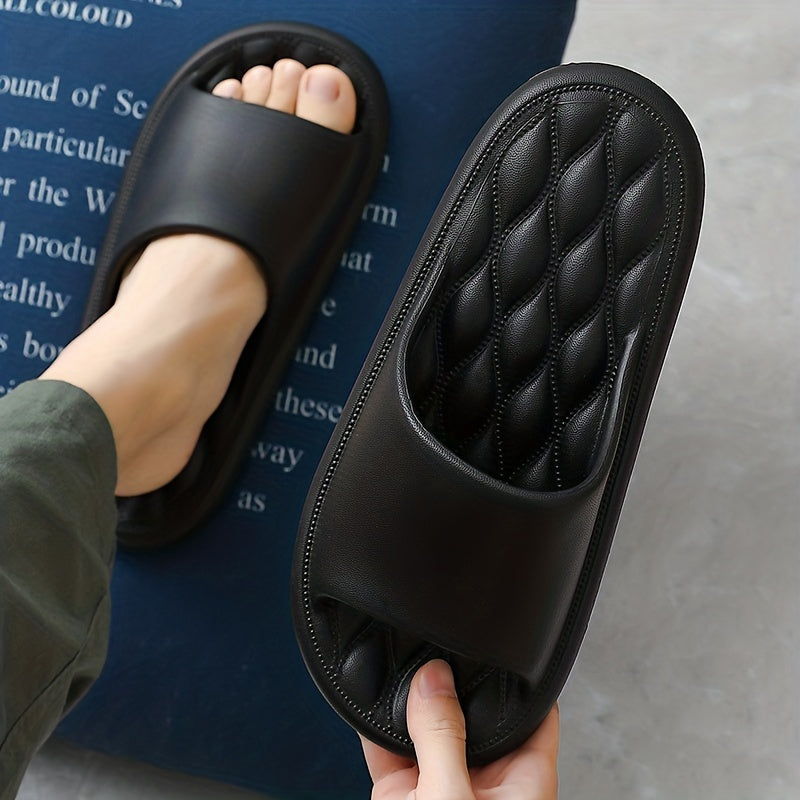 Men's Lightweight Non Slip Slides Open Toe Quick Dry Slippers