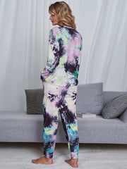Tie Dye Lounge Set Crew Neck Top & Pants